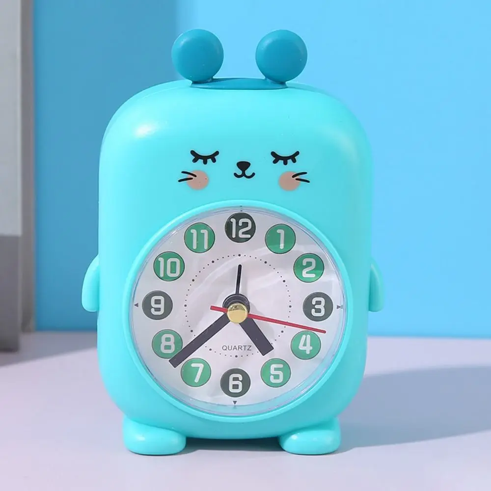 Multi-function Animal Pattern Desktop Mute Clock Funny Cute Student Alarm Clock Cartoon Small Desk Clock Desktop
