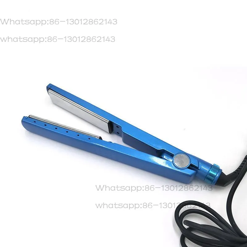 Classic Nano Titanium Hair Straightener Perm 1/4 Portable Wide and Narrow Edition Blue Hair Straightener Splint Hair