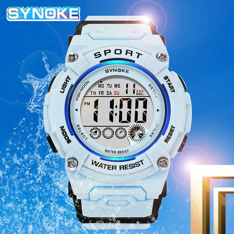 SYNOKE Women Sports Digital Watch Student Watches Military Electronic 50M Waterproof Alarm Clock reloj hombre Relogio Masculino