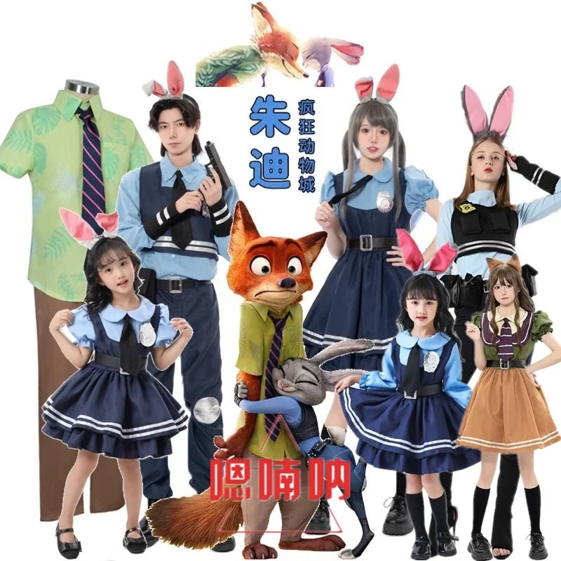 

loween Judy Rabbit Police orm Judy Daily Performance Cos Stage Costume Polyester Fiber Traditional Chinese Costume