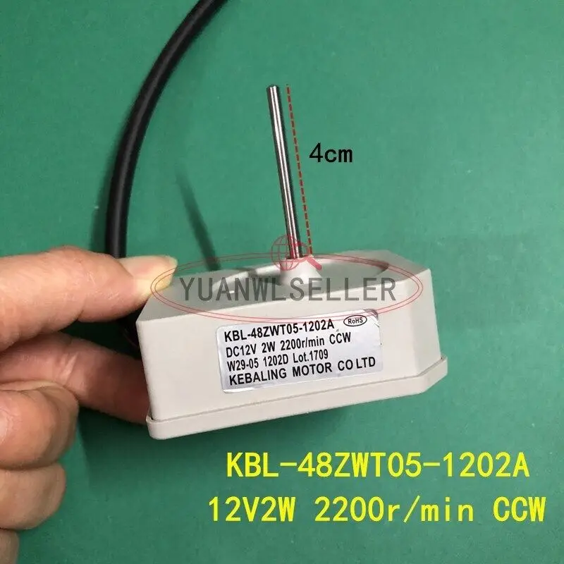

ONE NEW KBL-48ZWT05-1202A DC 12V 2200r/min refrigerator fan motor