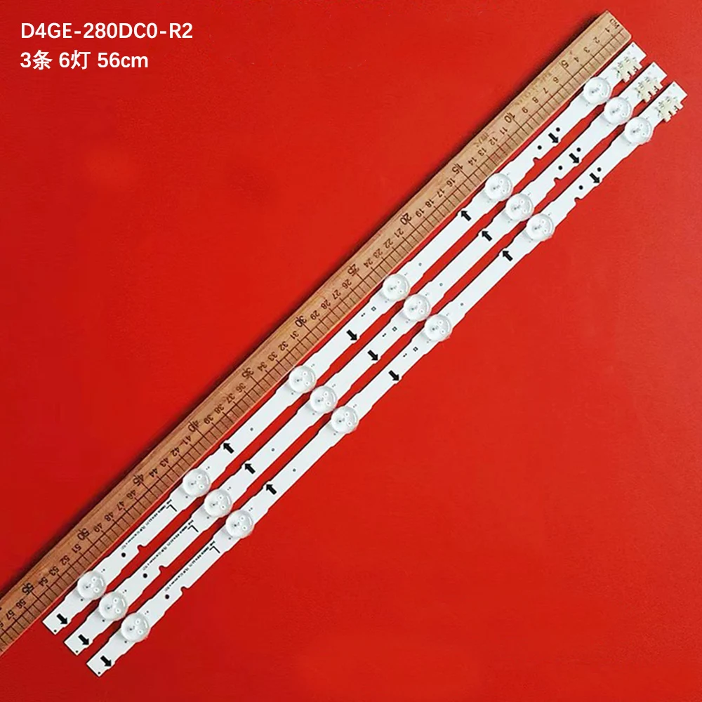 

3/6pcs LED Backlight Strip 6 Lamp For Samsung 28"TV 2014svs28 D4GE-280DC0-R2 D4GE-280DC0-R3 LM41-00099N UN28H4000AF UN28H4500AF