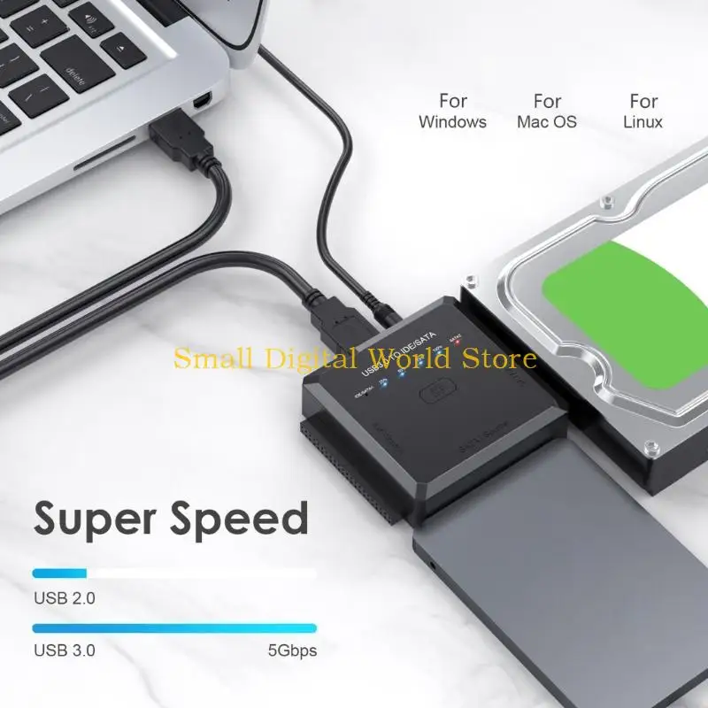 

Адаптер 77UB IDE к USB для универсального 2,5/3,5-дюймового внешнего жесткого диска SSD IDE