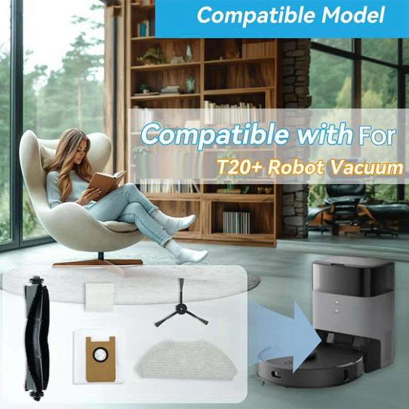 اصنع لـ-AIRROBO-T20+-مكنسة كهربائية-ملحقات-فرشاة جانبية رئيسية-ممسحة-فلتر-أكياس الغبار-نظيف-أجزاء-استبدال