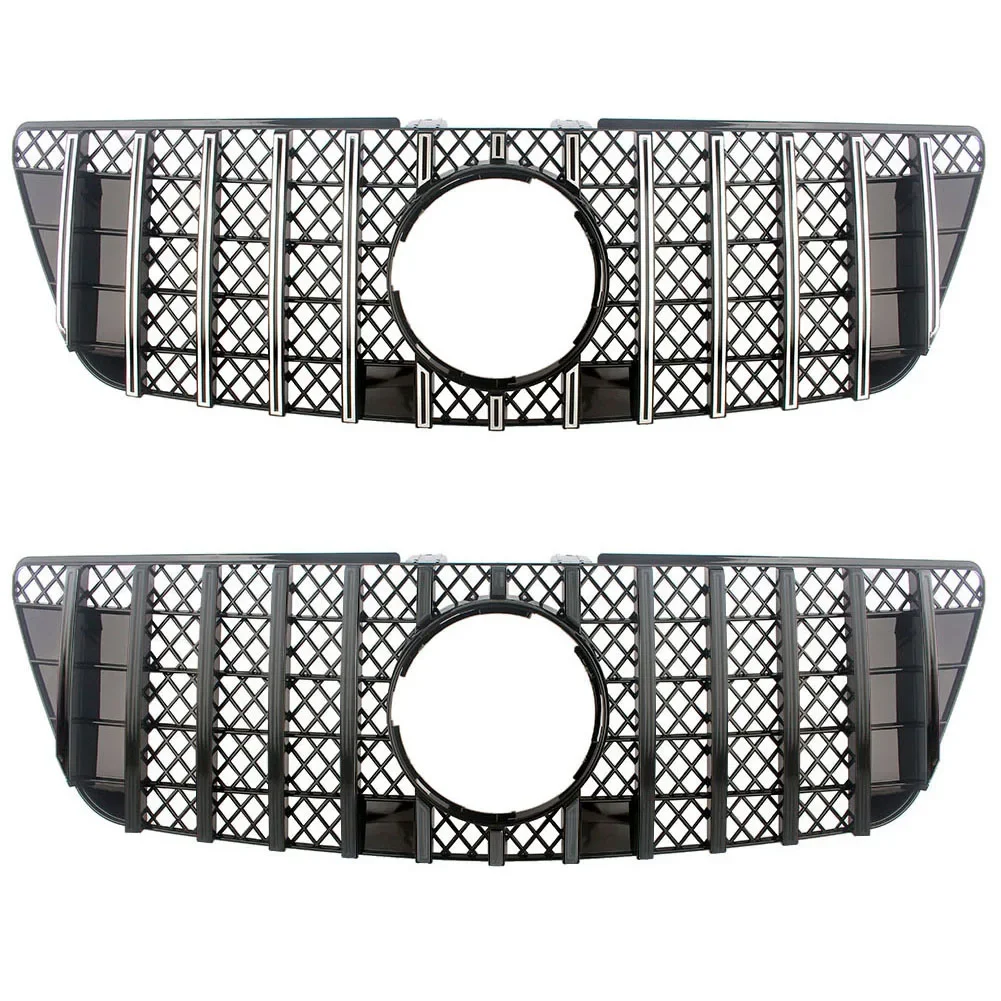

New Front Bumper Racing Grill Billet Grille Cover For Mercedes-Benz W164 ML-Class ML550 ML500 ML450 ML350 ML320 ML280 2009-2011