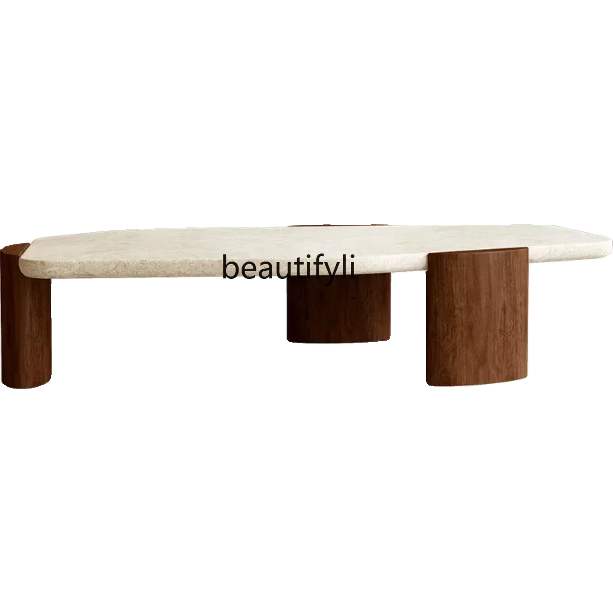 CC French retro style natural lime stone cave stone coffee table middle and ancient style leisure sofa living room coffee table