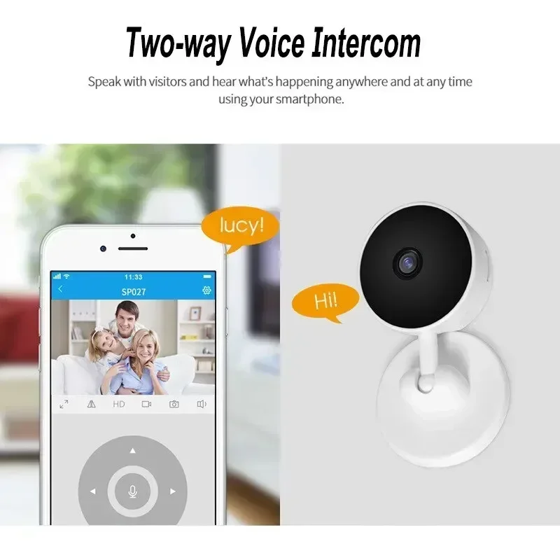 Tuya Draadloze Camera Mini Babyfoon Slim Leven Huisbeveiliging Tweeweg Audio Bewegingsdetectie Infrarood Nachtzicht Ip Camera