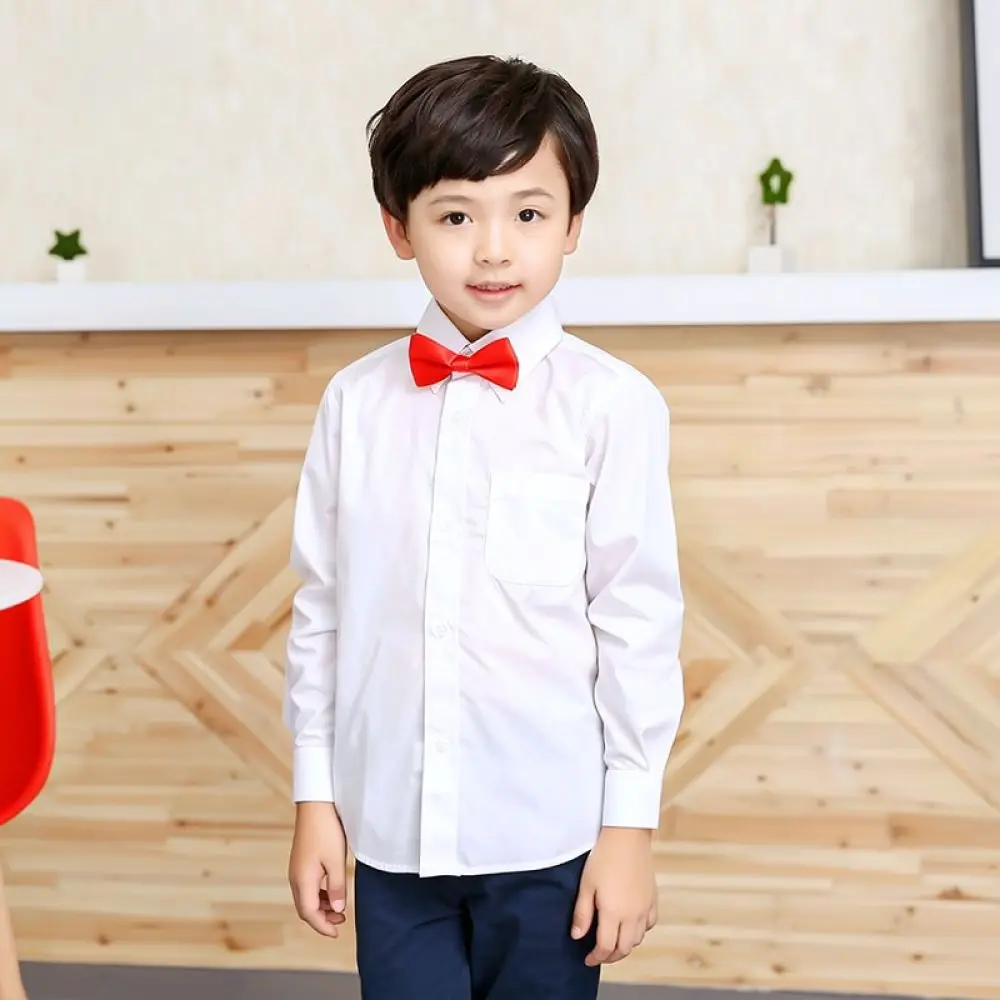 Kids White Short Sleeve Shirt Girls Pleated Peter Pan Collar Blouse Summer School Uniform Children Daily Casual Fashion Top