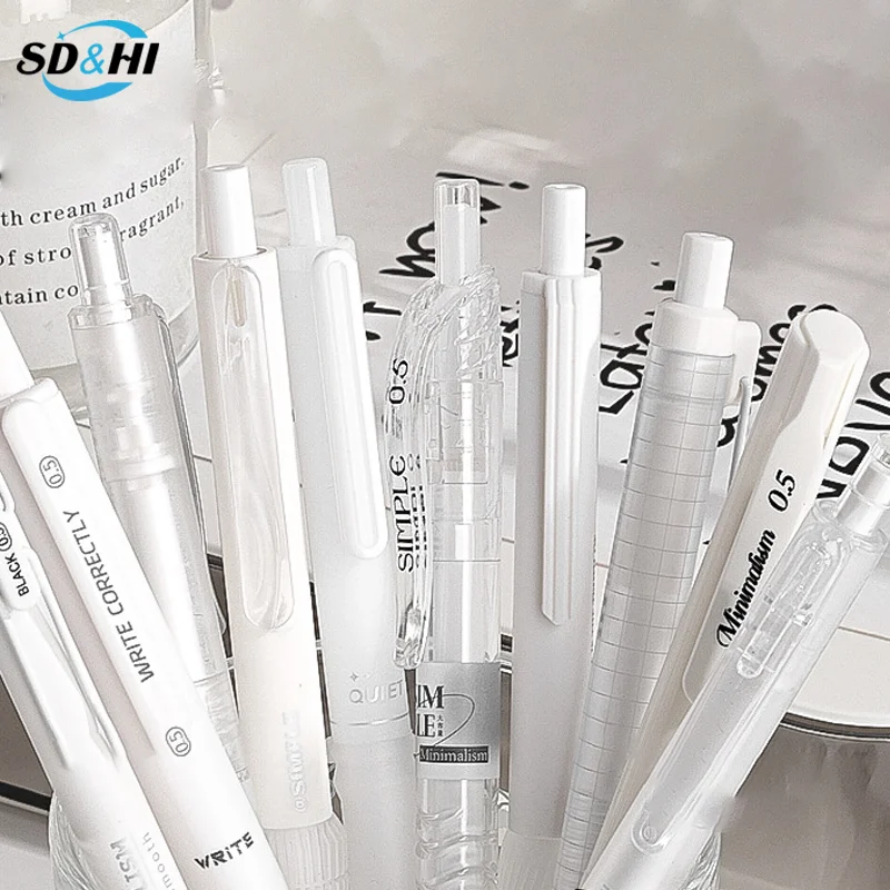 5 قطعة مجموعة أقلام هلام الموضة البساطة بلون لطيف التجفيف السريع أقلام محايدة جميلة طالب القرطاسية اللوازم المكتبية المدرسية