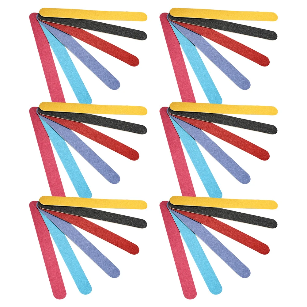 36個入り両面ファイル、天然ジェルネイル仕上げ用、耐久性のあるマニキュアツールキット、フィンガーネイルファイルセット、バルク