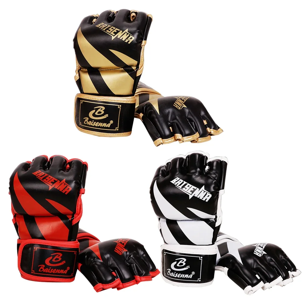 Boxing Gloves for Men Women PU Leather 3cm Thickened Karate Muay Thai Guantes De Boxeo Free Fight MMA Sandbag Training Gloves