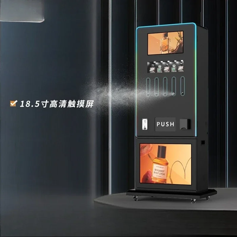 Self-service vending cabinet, intelligent automatic perfume spraying vending machine, unmanned commercial sample vending machine
