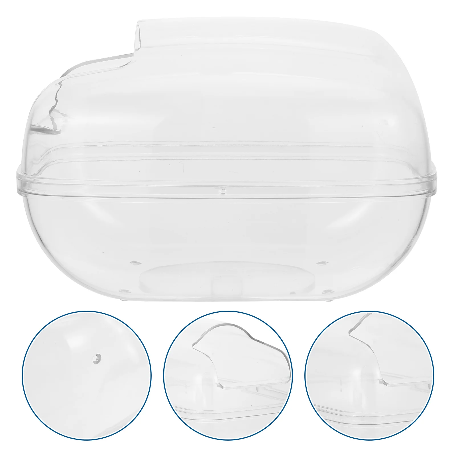 

Small Pet Plastic Hamster Sand Bath Anti-Splashing Transparent Bathroom Detachable Sand Basin Hamster Cage Accessory