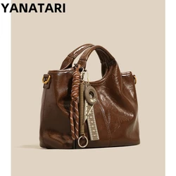 YANATARI Genuine leather woman bag shoulder bag Handbags ladies crossbody bags luxury designer minimalism bag Cattle leather