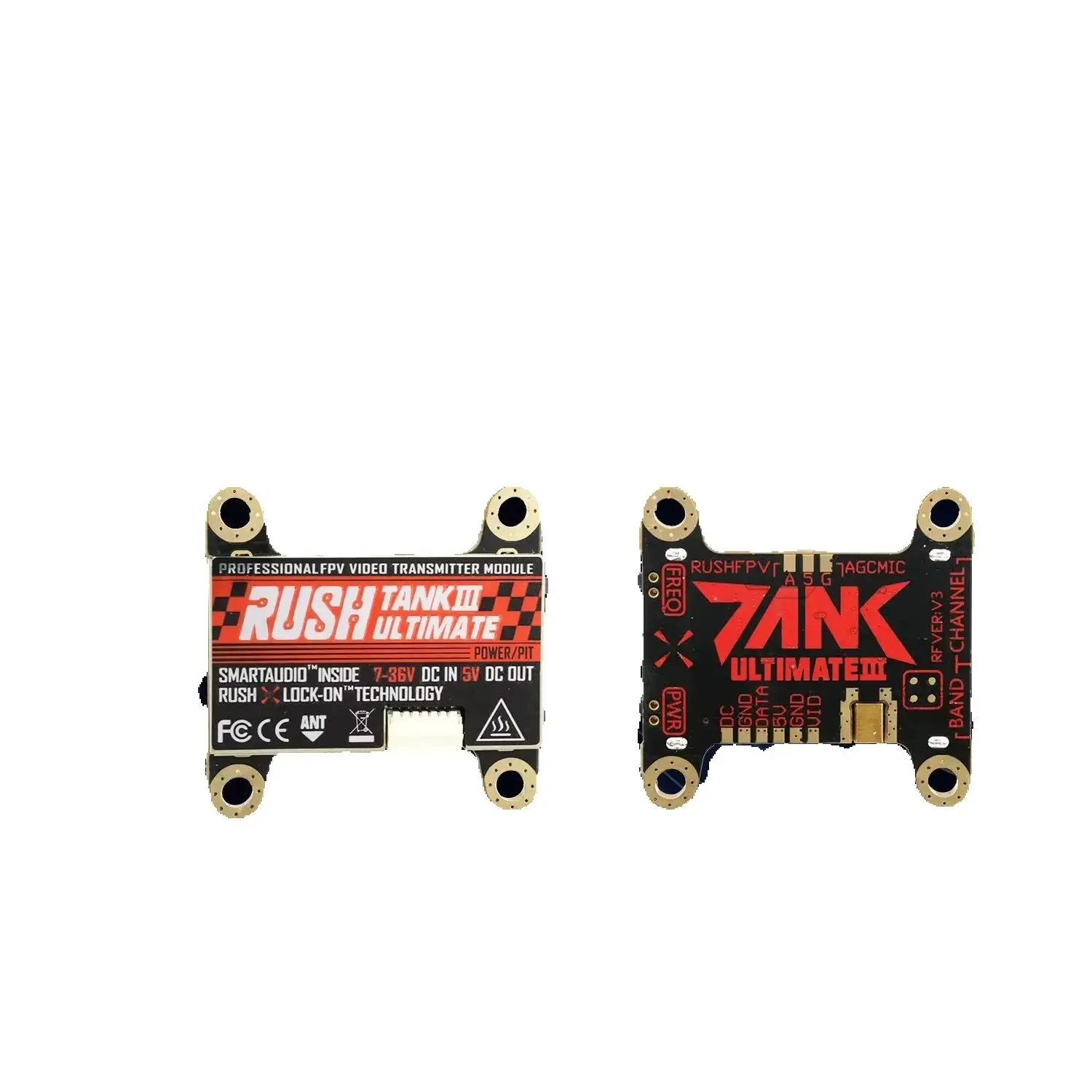 RUSH TANK TINY MINI RACE2 TANK 3 SOLO VTX 48CH 0/25/200/500/800mW Adjustable FPV Video Transmitter for RC FPV Racing Drones