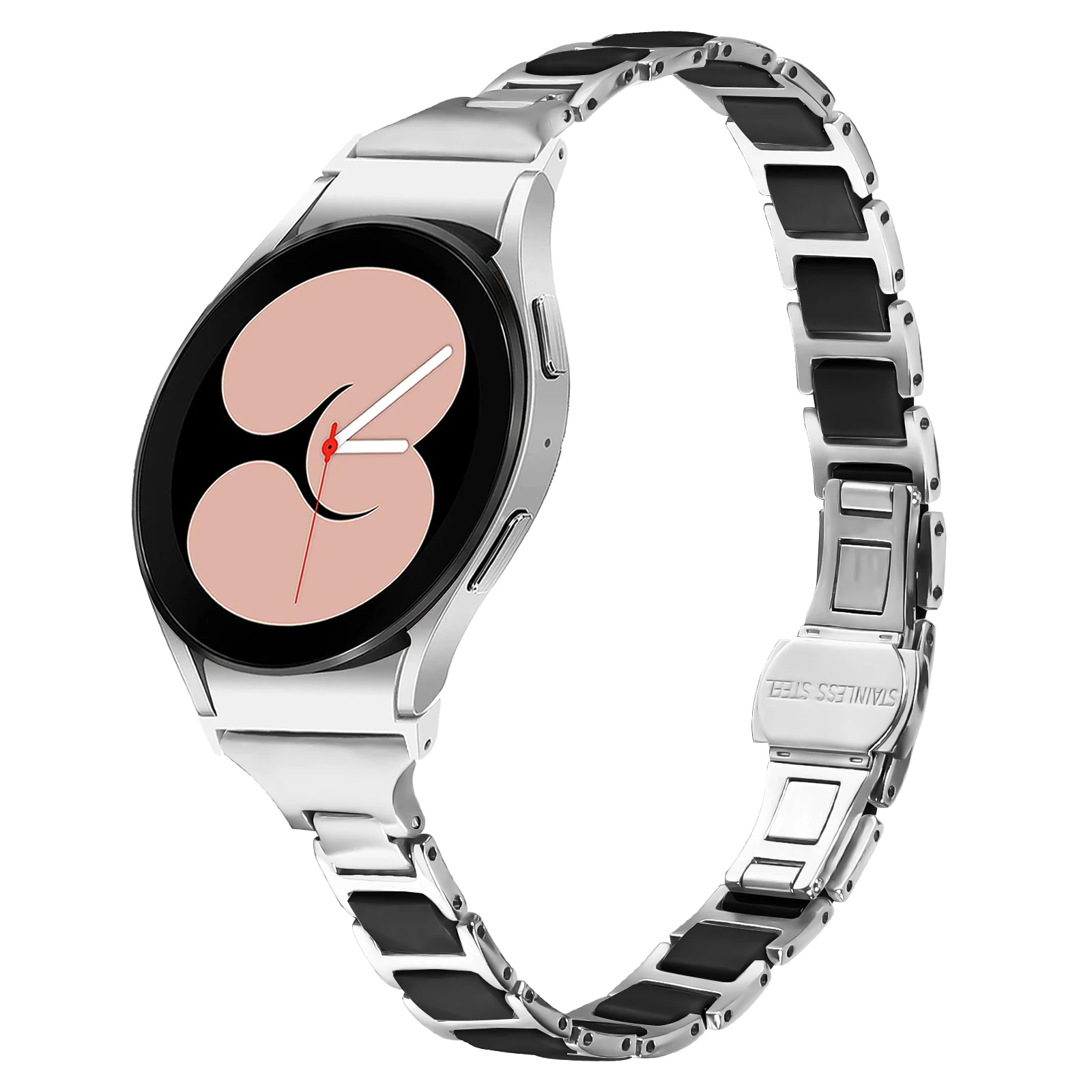 No Gaps Quick Fit Ceramic Stainless Steel Band for Samsung Galaxy Watch 6Classic 47mm 43mm 42 46mm 5Pro 45mm 40 44mm Watch Strap