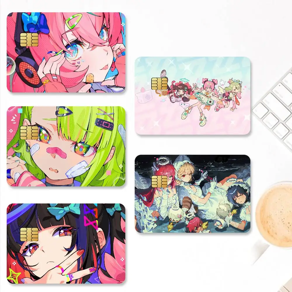 Pegatinas Decorativas para Tarjetas de Crédito Game ZZZ Angels of Delusion, Protección Decorativa para Tarjetas Bancarias de Débito, 4 Piezas, Antiarañazos, Impermeables
