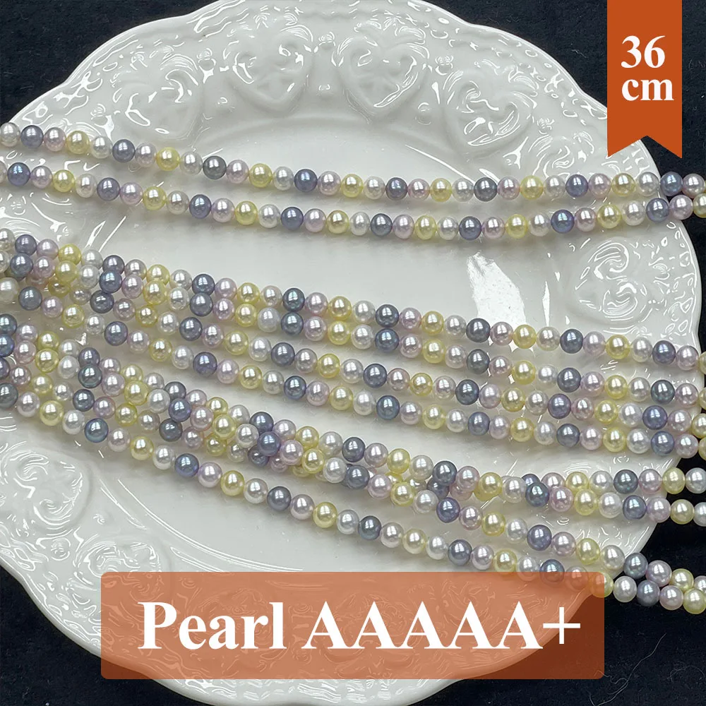AAAAA+ Natural Freshwater Pearls Bead Round Pearl Loose Spacer Beaded for Making DIY Jewelry Necklace Bracelet Accessories 4-5mm