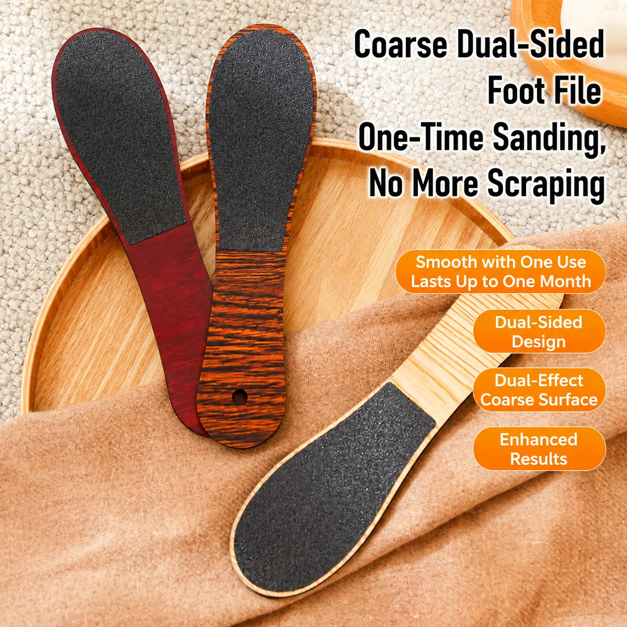 Foot Rasp Callus Remover for Heel, Dead Skin Scraper Pedicure File for Feet, Home Pedicure Tool