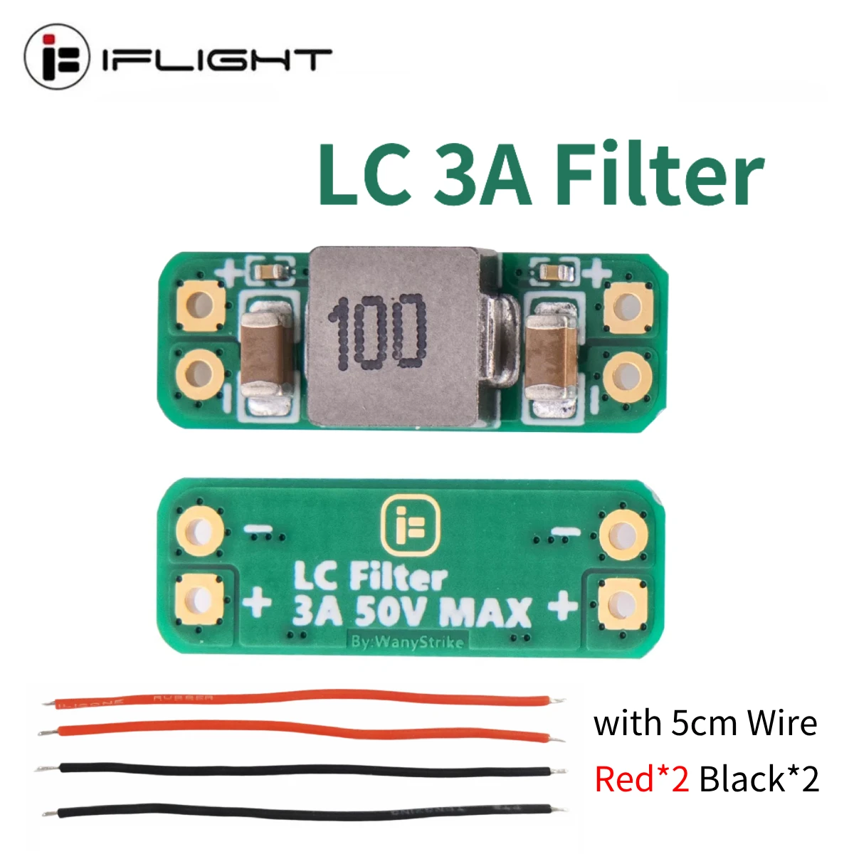 IFlight LC 3A Filter Module 5-30V Built-in Reverse Polarity Protection Anti Radiated Interference Ripple Noise Reduction for FPV