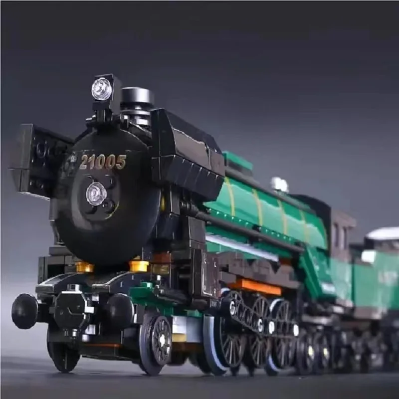 Décennie s de construction de train de nuit émeraude, kit de modèle de brique, cadeau d'anniversaire et de Noël, jouet en stock, 21005 pièces, 1085