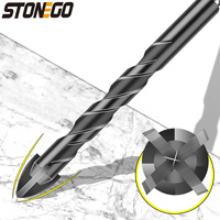 STONEGO Hard Alloy Cross Hex Tile Bits Hole Opener Suitable For Wood Glass Porcelain Tile Concrete Size 3/4/5/6/8/10/12mm