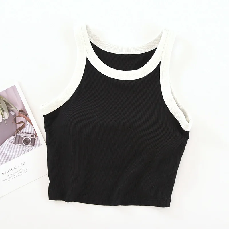Tank Top For Women Underwear Chest Pads Bottom Shirt Short One Piece Pajamas Ladies Sleepwear Top Sexy Nightwear Lingeries image 3