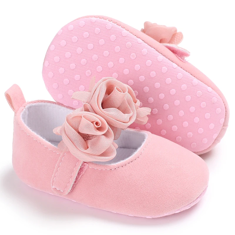 Baby Girls Fashion Lace Lace Solid Color Princess Shoes Comfortable Soft Sole Non-Slip Toddler Shoes White Baptism First Walker