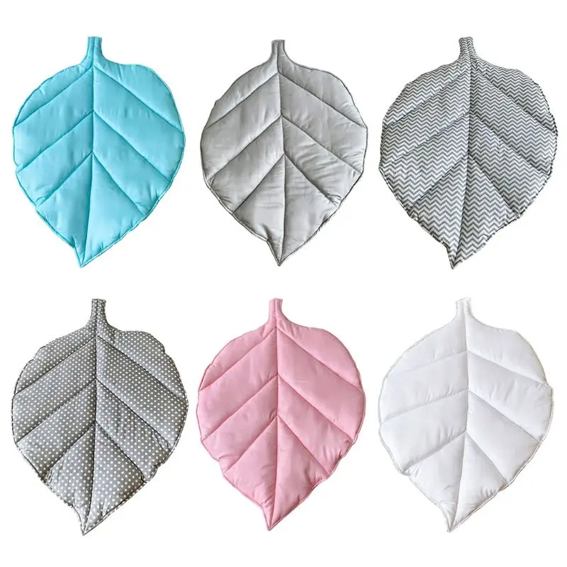 เด็กทารกสำหรับเล่นเสื่อ Leaf Shape พรมทารกแรกเกิดคลานผ้าห่มผ้าฝ้ายพรมตกแต่งห้อง