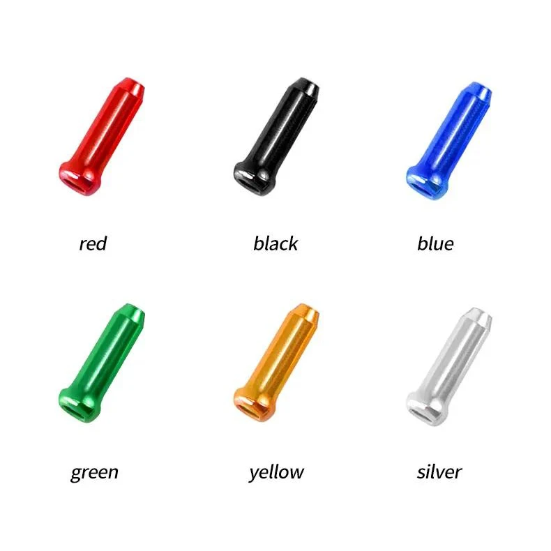 30/50/100Pcs Multiple Colors Aluminum Alloy Bicycle Brake Shifter Inner Cable Tips Wire End Cap Cable Line Core Cap Cover Gear