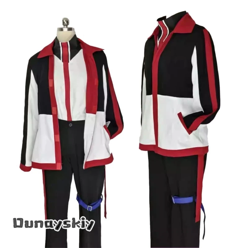 Limbus Company Yuli Cosplay Costume aBcAzO@Daily Outfit Anime Character Roleplay Outfit Earring Prop Hair Tie Halloween Red Suit - view 2