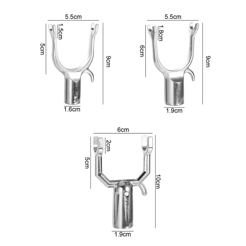 U Shaped Clothes Rod Joint Aluminum Alloy Durable Clothes Rod Metal Head Portable Laundry Hanging Fork Balcony