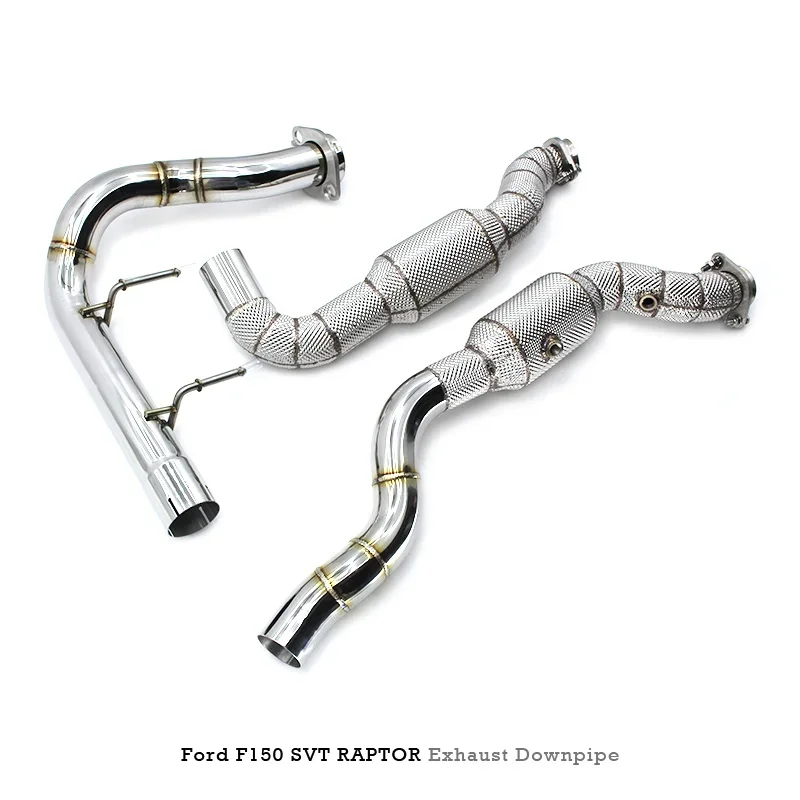 Head Section High flow Pipes branch downpipe Exhaust Pipe with catalyst For Ford F150 SVT RAPTOR 3.5TT