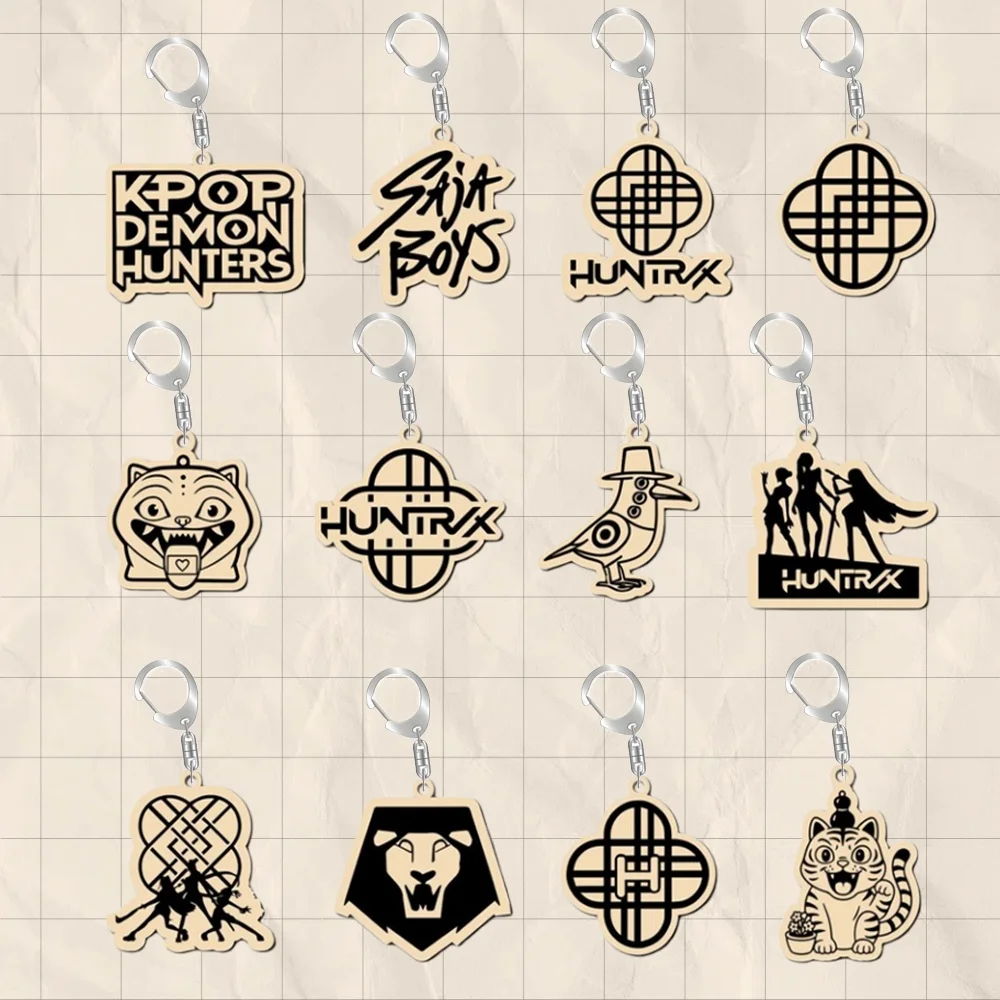 

KPop Demon Hunters Derpy Rumi Mira Zoey Acrylic Key Chain Custom Anime Peripheral Cartoon Cute Backpack Pendant Festival Gift