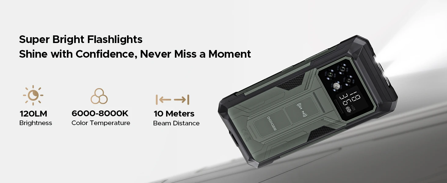 DOOGEE S200 Max 5G Rugged Phone 1.32' Rear Display Dual Light Flashlight 16GB 512GB 22000mAh 6.72'' 120Hz Screen Smartphone NFC