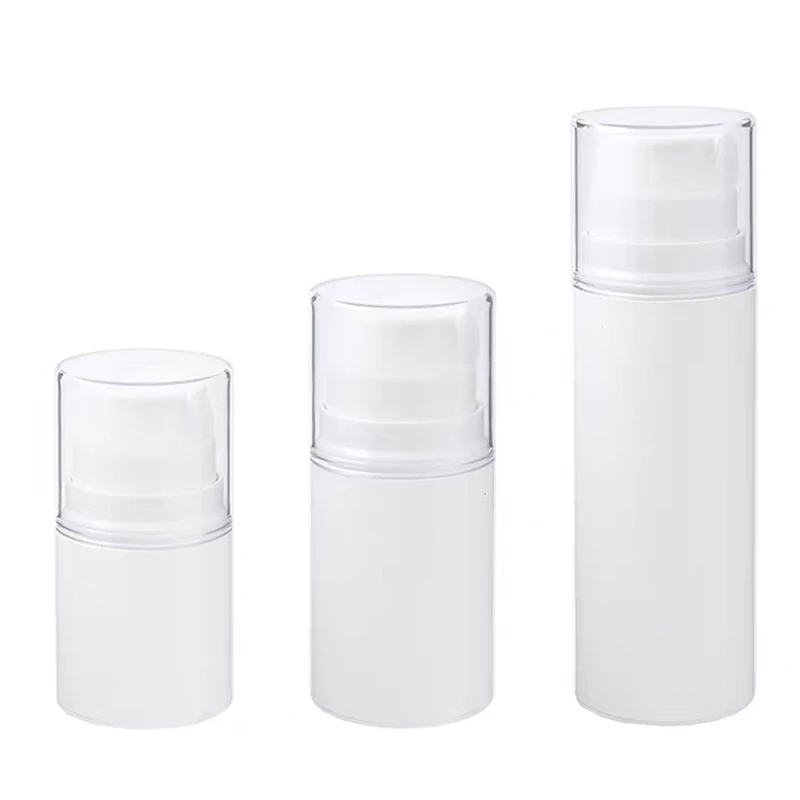 1 pz 30/50/100 ml portatile da viaggio vuoto airless pompa barattolo crema dispenser riutilizzabile a prova di perdite bottiglia cosmetica contenitore di stoccaggio