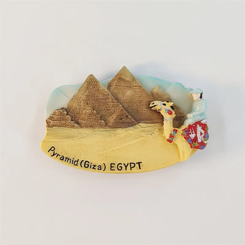 Egyptian desert landscape tourism souvenir crafts creative landmark pyramid decoration fridge magnet souvenir resin material