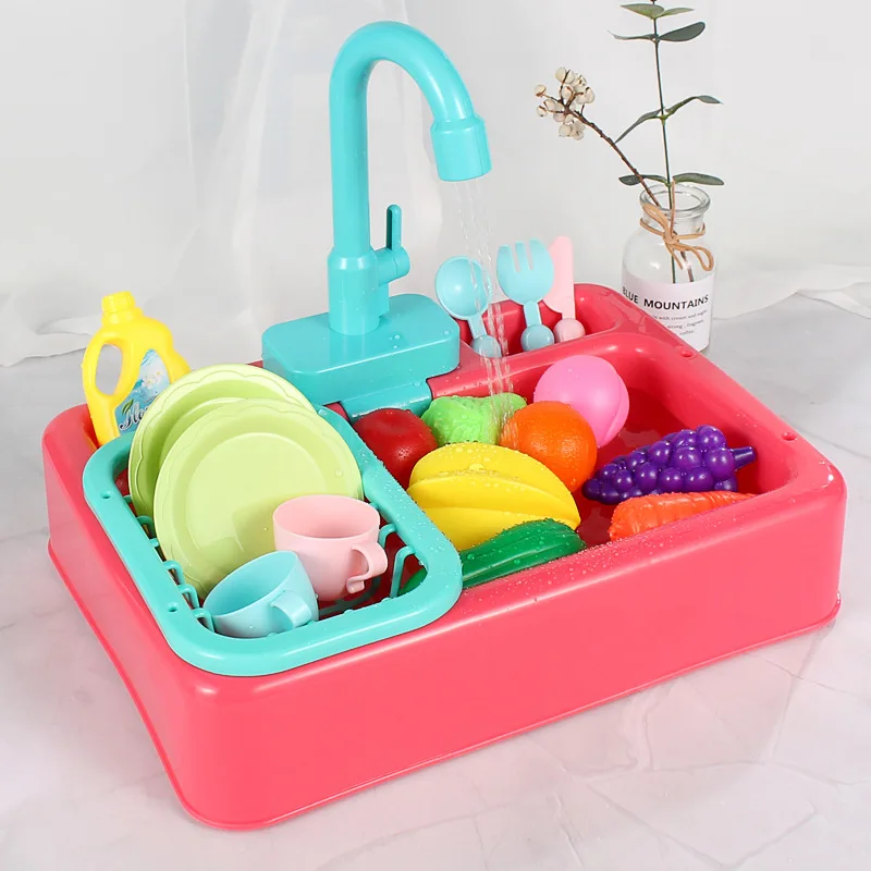 

Doki Electric Dishwasher Toys Children's Dishwasher Sets Kitchen Toys Simulation Playing Home Circulating Water 2023