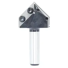 ALLSOME-Dual V-Groove Router Bit, Carbide Insert, Madeira CNC Router Bit, lâminas duplas, 90 Graus, 1/2 ", 1/4", 8mm