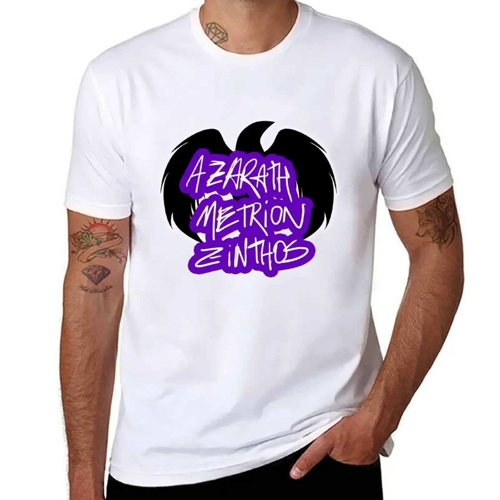 

Azarath Metrion Zinthos T-Shirt man t shirt luxury t shirts for man cotton funny T-Shirt