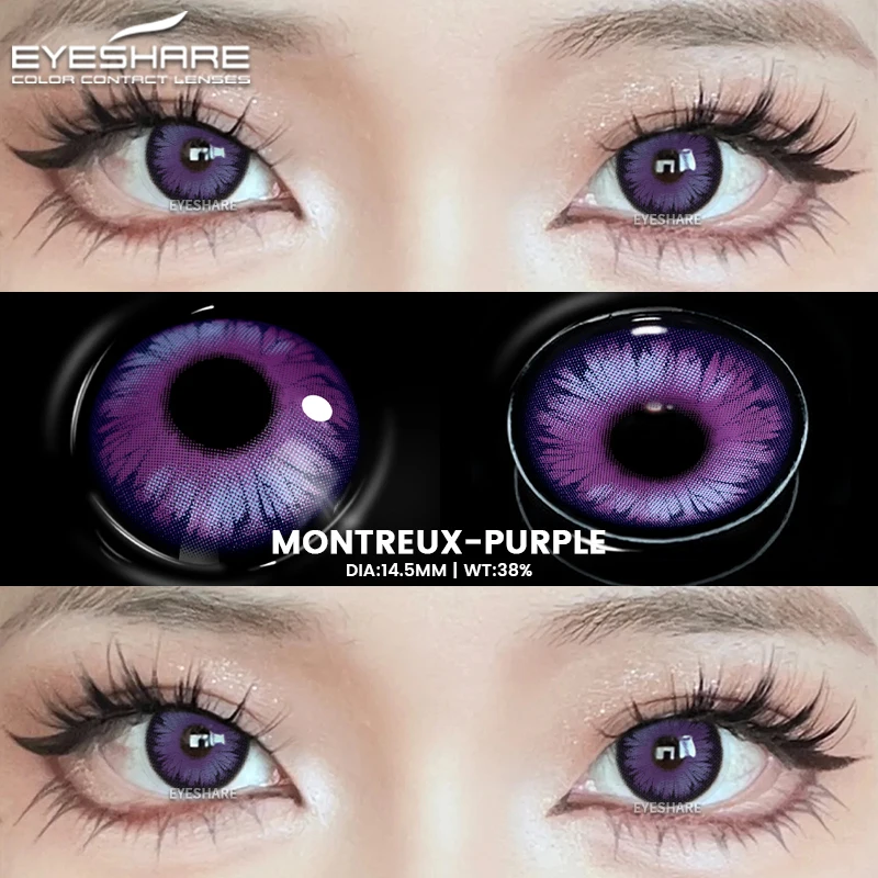 EYESHARE Cosplay Weiß Farbige Kontaktlinsen 2 stücke Crazy Red Kontaktlinsen Anime Schwarz Augenlinsen Halloween Schönheit Make-Up Objektiv – Detail 26