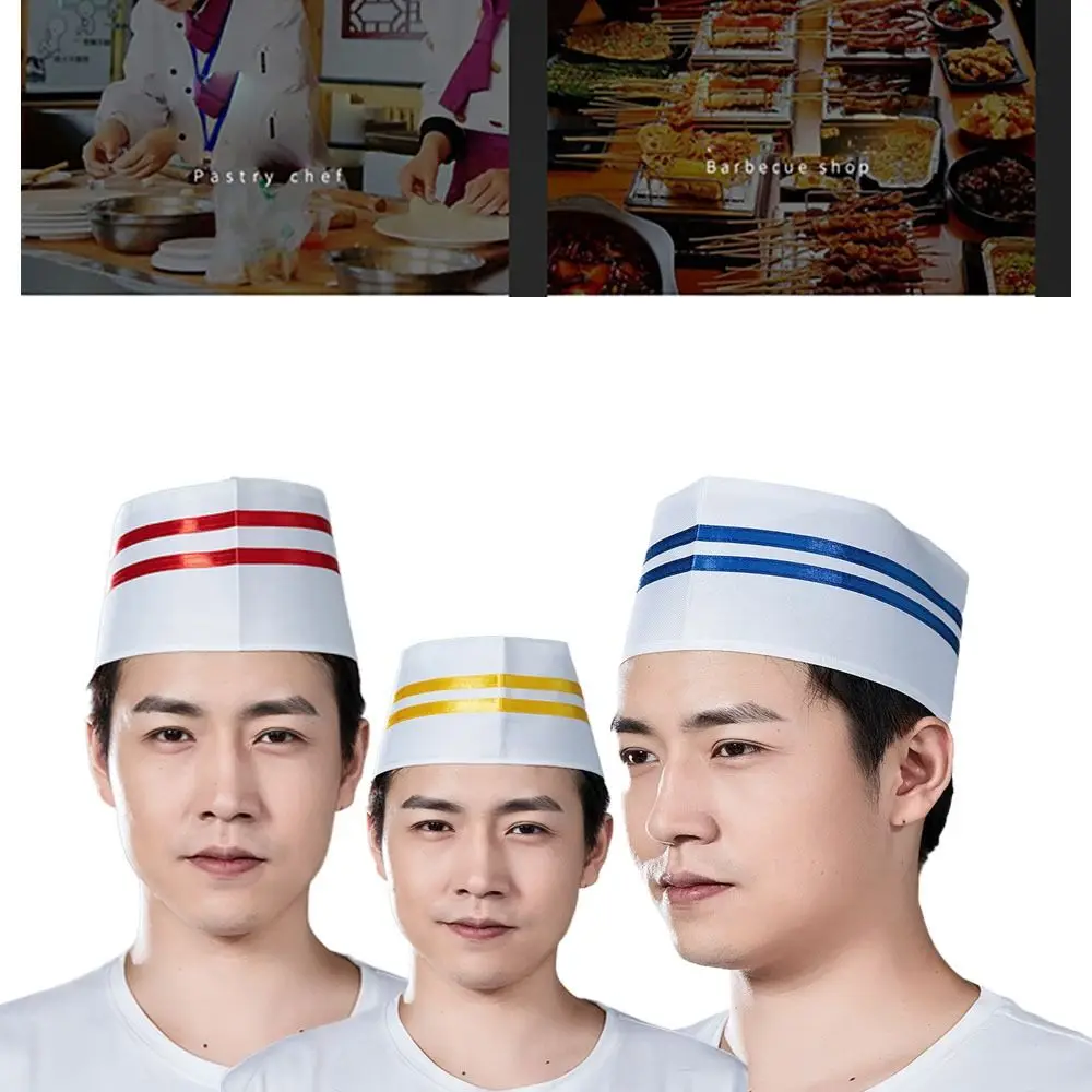 Gorro delantero, gorro de Chef para hombres y mujeres, gorro de trabajo de cocina para restaurante, gorros de barco, gorro de camarero para Catering, gorro de cocina para Hotel