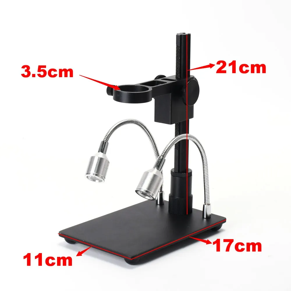 

Full Set Mini Aluminum Alloy Stand with HD HDMI-Compatible USB Industry Digital Microscope Camera for PCB CPU Board Repair