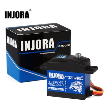 INJORA INJS025 INJS035 Dijital Servo 25 KG 35 KG Büyük Tork Su Geçirmez Servolar RC Araba Paletli SCX10 Kamyon Robot Yükseltme Parçaları