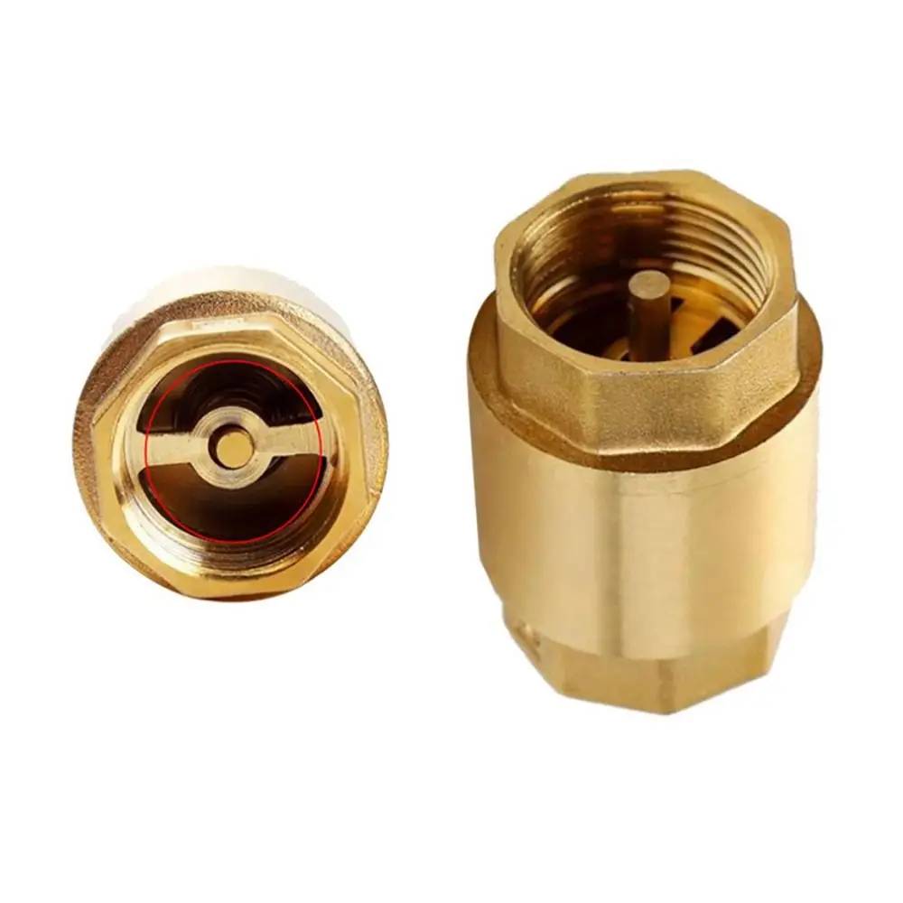 1Pcs Irrigation Aquarium System NPT Brass Check Valve Female Thread In-Line Spring One-Way Valve 1/2" 3/4" 1" 2" DN15 DN20 DN25