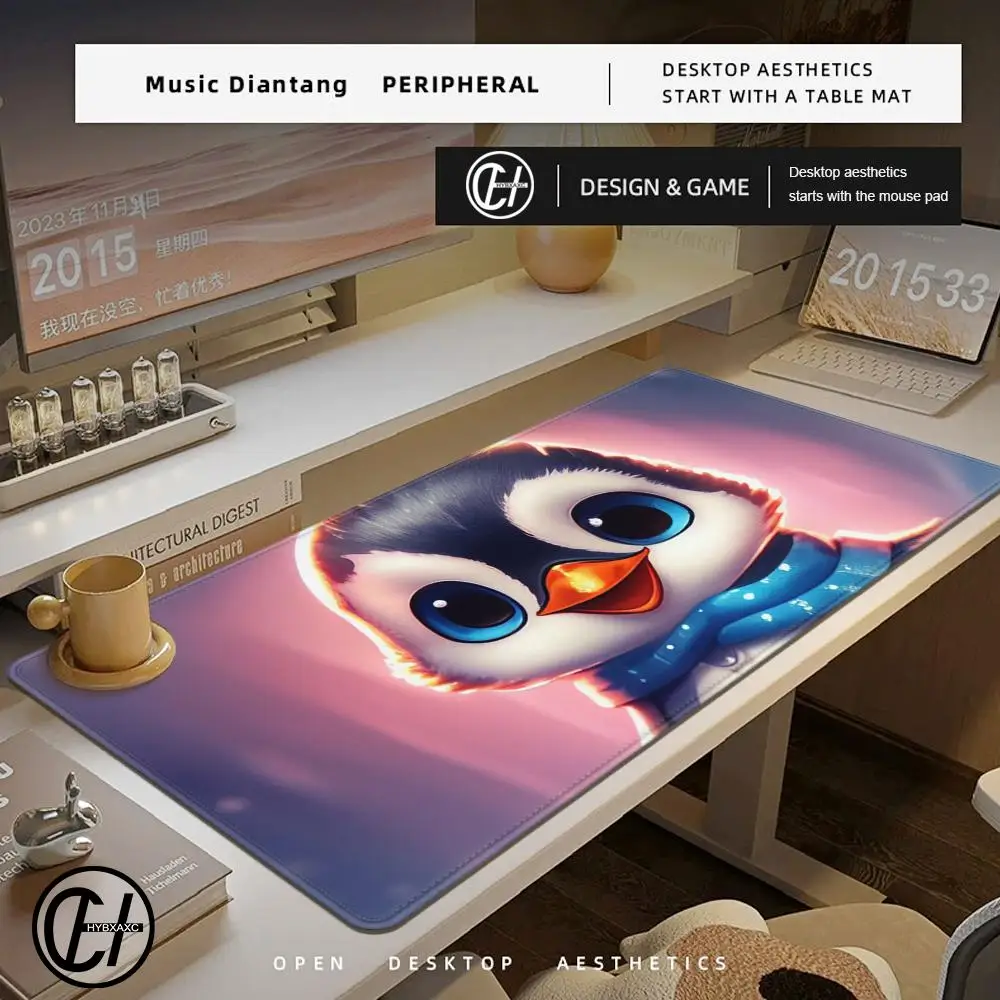 

Коврик для мыши «Маленький пингвин», милый HD настольный коврик, расширенные коврики для игровой клавиатуры, большой коврик для геймерской мыши 90x40 см XXL