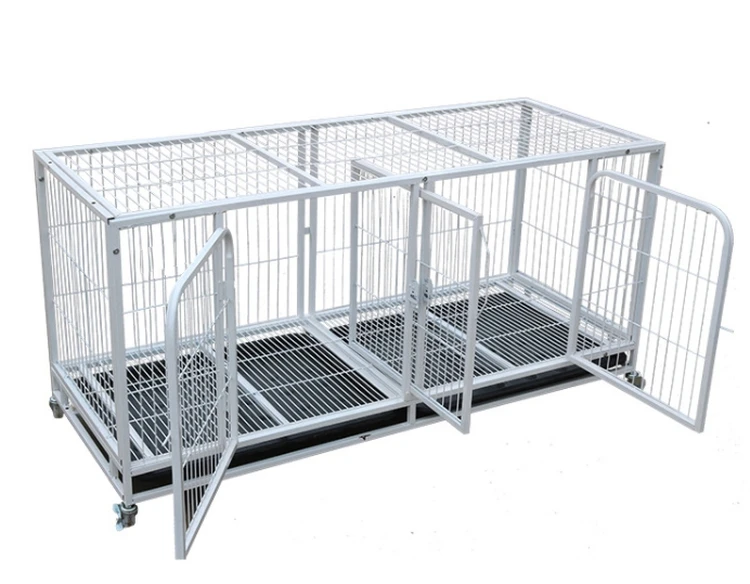 Manufacturers Customizable White Double Iron Dog Cage Cat House Large Pet Breeding Cages animal cages