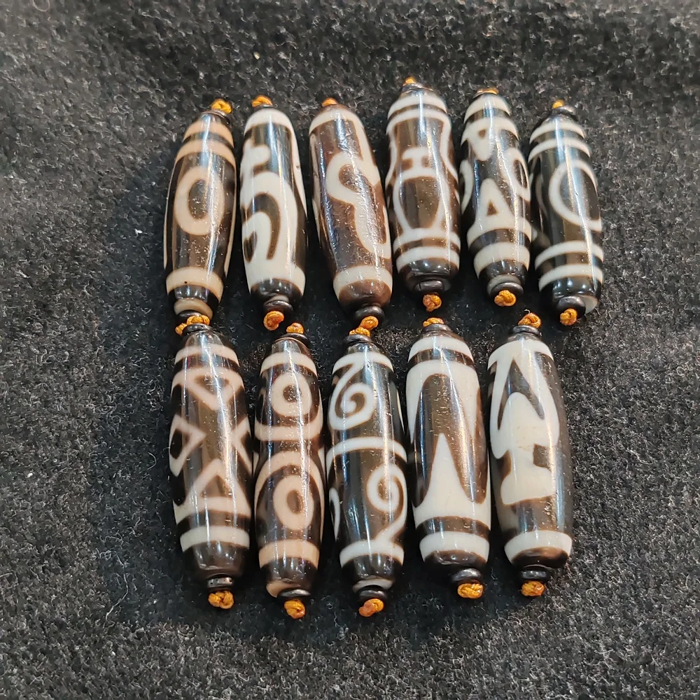 Taiwan Craft Agate Dzi Breeze Tibet Tiger Tooth Treasure Bottle Multi totem Tianzhu Necklace Pendant DIY Accessories