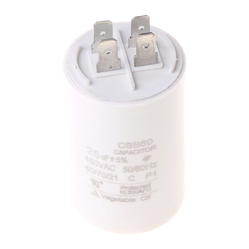 E9LB CBB60 AC450V 25UF 50/60Hz ตัวเก็บประจุมอเตอร์คอมเพรสเซอร์เริ่มต้น Capacitor