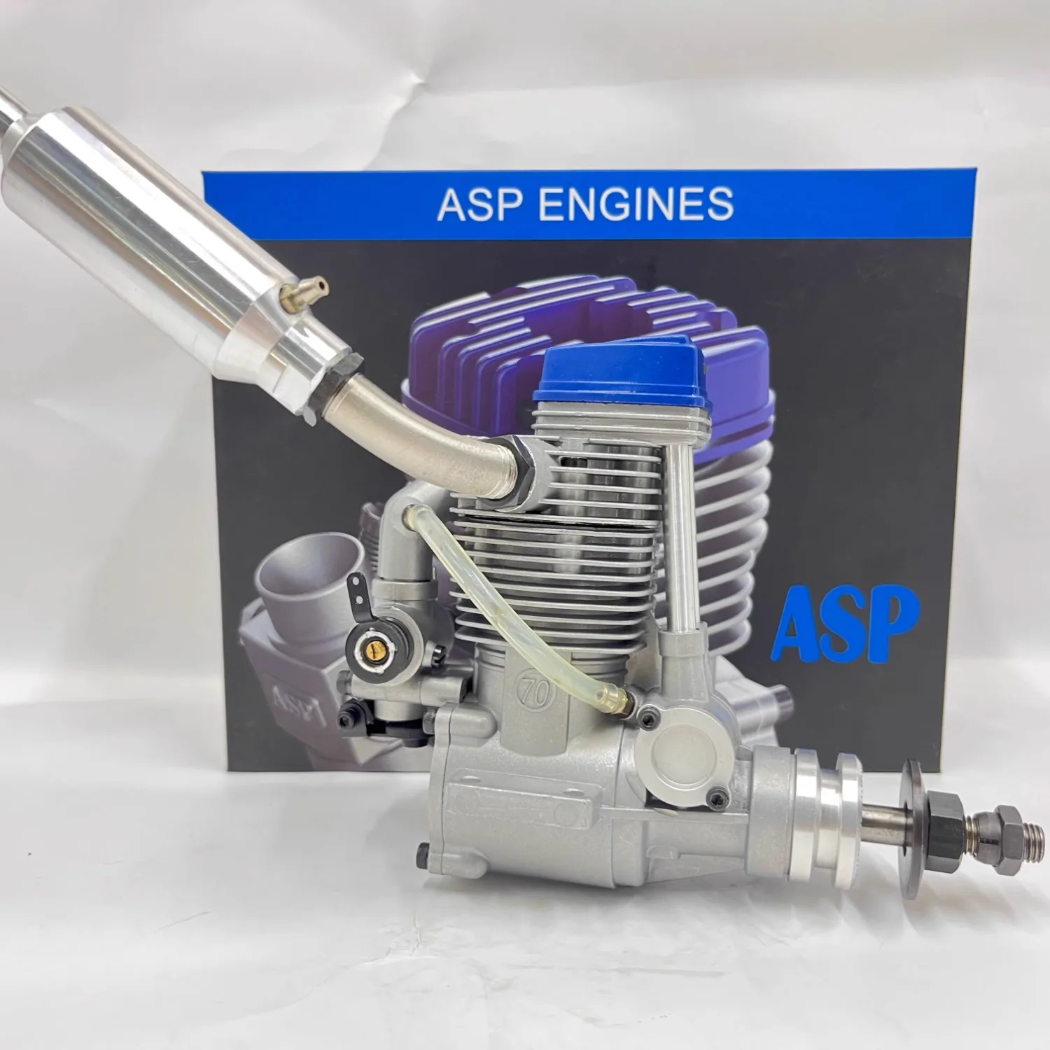 ASP FS70AR Modelo de motor de metanol de grado 70 Metal 11.5CC Motor de cuatro tiempos Adecuado para aviones modelo de aviones de ala fija